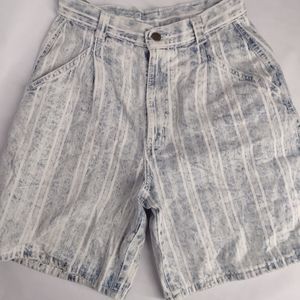 Vintage acid wash denim shorts